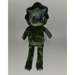 Max Kids Green Blue Dinosaur Plush Lovey 20" Stuffed Animal Triceratops Henglu